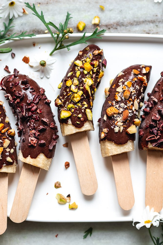 chocolate covered frozen bananas