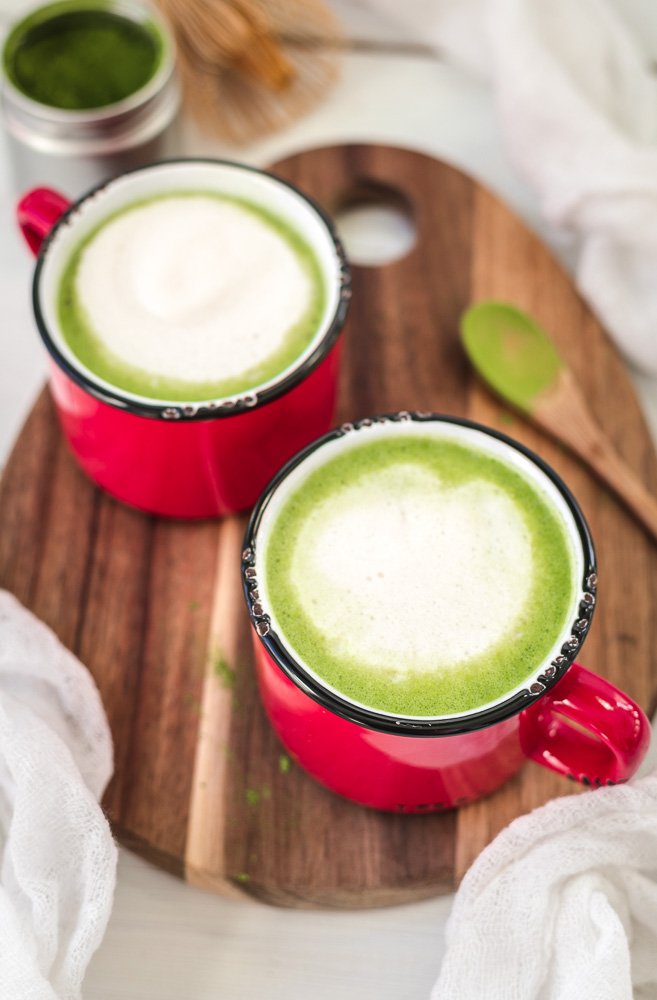 The Best Vegan Matcha Latte with Almond and Coconut Milk - TCPK