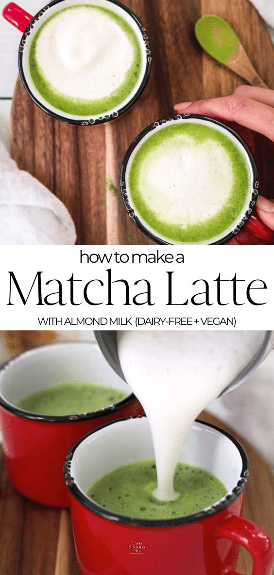 Pin it! how to make a matcha latte