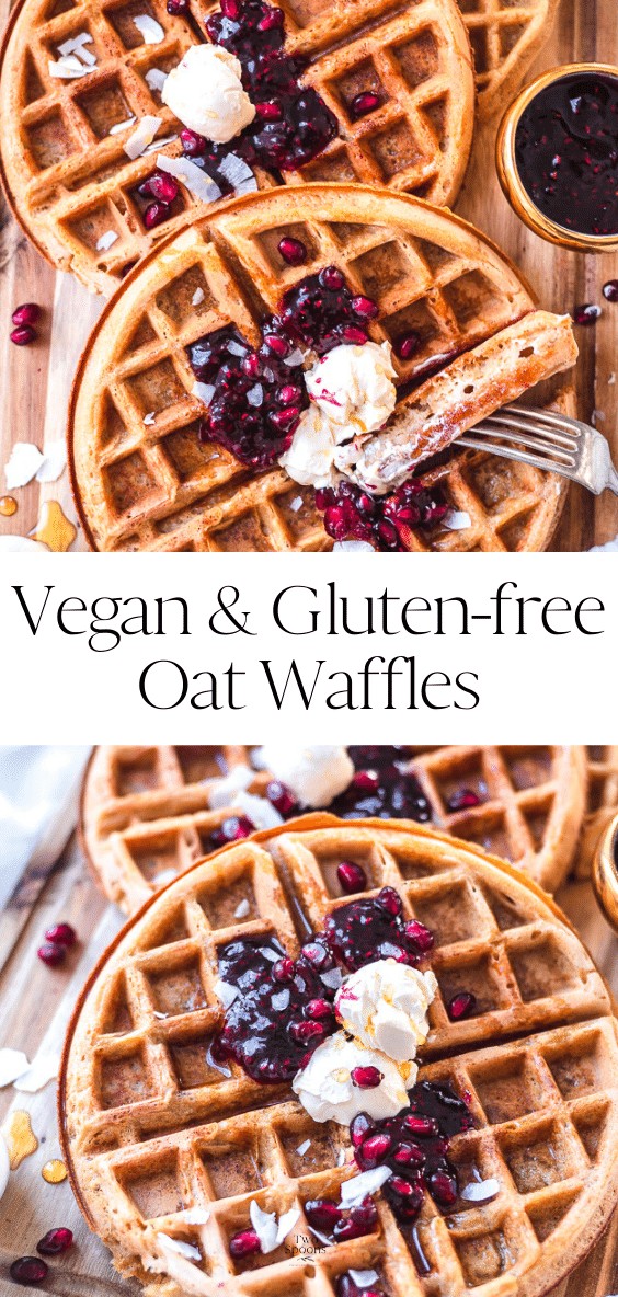 Pin it! Vegan gluten-free oat waffles